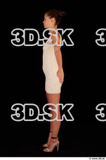 Whole body white dress white heels of Little Caprice 0003